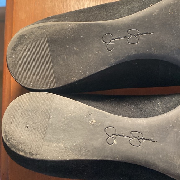 JESSICA SIMPSON "MADIAN" Black Suede Flats Size 6.5 - Picture 7 of 11